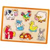 Viga Drevené Puzzle S Úchytmi Farma