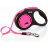 Flexi new NEON M pásik 5m ružová max 25kg