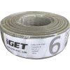Instalační kabel iGET CAT6 UTP PVC Eca 100m/box, kabel drát, s třídou reakce na oheň Eca