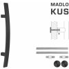 Madlo na dvere FT - MADLO kód K41C 40x10 mm UN ks CIM - čierna matná (FNO) | MP-KOVANIA.sk