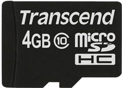 Transcend microSDHC 4GB class 10 TS4GUSDC10