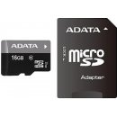 Pamäťová karta ADATA microSDHC 16GB class 10 + adapter AUSDH16GUICL10-RA1
