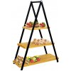 DekorStyle Třípatrový servírovací podnos Kikas 53 cm bambus