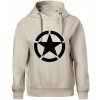 Army hvězda Oversized mikina dámská Moon kratšia + širšia Ľadovo sivá