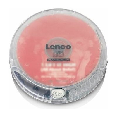 Lenco CD-202TR transparentný / prenosný CD prehrávač / Audio-CD/ MP3-CD / 3.5 mm jack / CDamp;CD-Ramp;CD-RW (CD-202TR)
