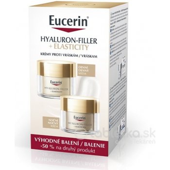 Eucerin HYALURON-FILLER+ELASTICITY DUO proti vráskam, denný krém 50 ml + nočný krém 50 ml