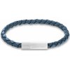 Calvin Klein Pánsky modrý kožený náramok Velocity 35100026