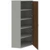 Hobis - Policová skriňa Strong, 80x192x40 cm, orech/sivá - policová rohová