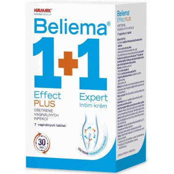 Beliema Effect PLUS + Expert Intim krém 1+1,vaginálne tablety 7 ks + intímny krém 30 ml