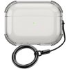 AppleKing transparentný obal s karabínou pre AirPods Pro 3 - šedý - možnosť vrátiť tovar ZADARMO do 30tich dní
