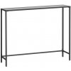 VASAGLE Konzolový stolík sklenená doska 100 x 80 x 20 čierna