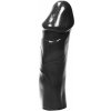 All Black AB49, čierne vinylové dildo 28 x 6,5–8,5 cm