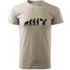 Evolution fitness - Klasické pánske tričko vyššej gramáže - 2XL ( Ľadovo sivá )