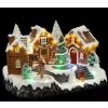 Pohyblivá vánoční scéna, perníkové chaloupky, 31 x 23 cm