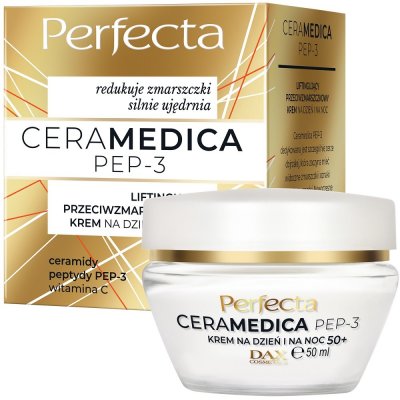 Perfecta Ceramedica Pep-3 liftingový denný a nočný krém proti vráskam 50+ 50ml