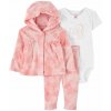 CARTER'S Set 3dielny mikina, legíny, body kr. rukáv Pink Ocean dievča LBB 12m