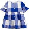 CARTER'S Šaty Blue White dievča 12m