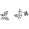 Strieborné náušnice 925 – Motýľ s cubic zirkónmi