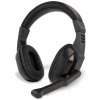 Setty káblové slúchadlá cez hlavu s mikrofónom, 150 cm, 3,5 mm jack, čierna