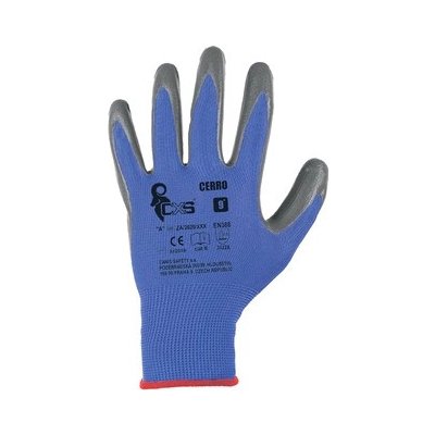 CXS Potiahnuté rukavice CERRO, modro-šedé