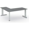 Rohový kancelársky písací stôl PRIMO FLEXIBLE, 180x180 cm, grafit