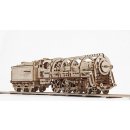 Ugears 3D puzzle Parní lokomotiva s vagónem 443 ks