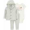 CARTER'S Set 3dielny body kr. rukáv, mikina, tepláky Green chlapec 3m, veľ. 56