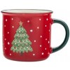 Hrnček Altom Design Vianočný stromček porcelán 400 ml
