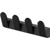 BISK Erga Futura, 4-háčikový vešiak na uteráky, čierna matná, ERG-02952