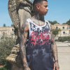 Yakuza tielko pánske Flying Skullz Mesh UHB 24067 black Veľkosť: 3XL