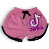 Dievčenské šortky Tiktok ružovej farby 05 Ružová 122