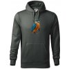 Ľadnáčik kreslený - Mikina pánska Cape s kapucňou - 2XL ( Tm. bridlica (šedozelená) )