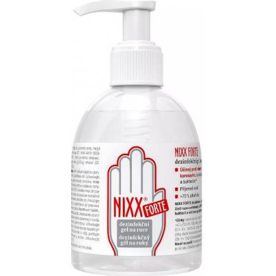 NIXX FORTE dezinfekčný gél na ruky s dávkovačom 250 ml