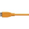 Tether Tools CUC33R15-ORG- USB-C to 3.0 Micro- B, Right Angle, 4,6m, oranžový