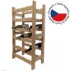 Drevený stojan na víno pre 24 fliaš