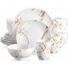 LOVECASA GOLD SPLASH White 16 dielna porcelánová jedálenská sada