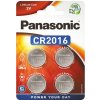 Lítiová batéria Panasonic CR2016 3V, 4 ks v blistri