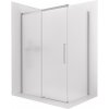 CERANO - Sprchovací kút Lantono - ľavá - 8 mm - Soft-Close - chróm, mliečne sklo - 170x90 cm - posuvný