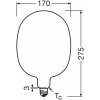 OSRAM LED Vintage 1906 Balloon E27 7,3W 2700K matná stmievateľná - 4058075836143