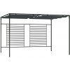 vidaXL Altánok so zaťahovacou strieškou 4x3x2,3 m antracitový 180 g/m²
