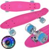 mamido LED skateboard so svietiacimi kolieskami ružová