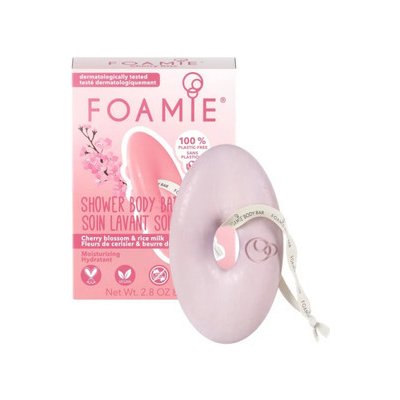 Foamie Shower Body Bar Cherry Kiss Cherry Blossom & Rice Milk 80 g