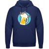 AWDis Hoodie Mikina - Motív - Pivo so smrtkou - Oxfordská modrá - S - Pánske