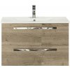 Skrinka s umývadlom Sanox Seville keramika 80 cm dub svetlý