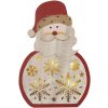 EMOS 5 LED drevený Santa, 30 cm, 2x AAA, vnútorná, teplá biela (DCWW24) + záruka 3 roky zadarmo