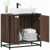 vidaXL Kúpeľňová skrinka na umývadlo hnedý dub kompozitné drevo