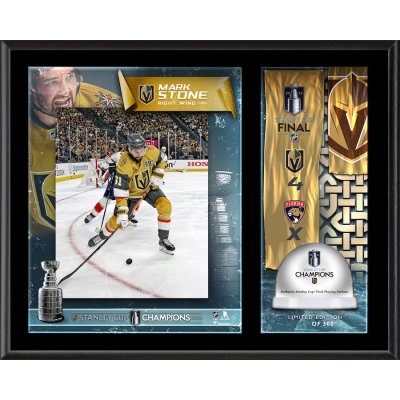 Fanatics Sběratelská plaketa koláž Vegas Golden Knights 2023 Stanley Cup Champions 12'' x 15'' Sublimated Plaque with Game-Used Ice from the 2023 Stanley Cup Final Limited Edition of 500