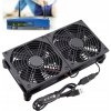 DVOJITÝ USB VENTILÁTOR DO PC, 3 RÝCHLOSTI, NASTAVITEĽNÝ, TICHÝ