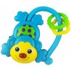 BABY MIX Detská hrkálka so zvukom Baby Mix Opička modrá