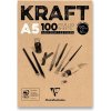 Blok Clairefontaine Brown Kraft - A5, 100 listov, 90 g